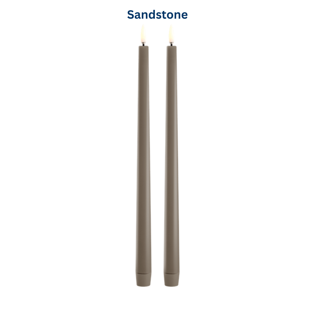 Medium Smooth Slim Taper Candles 32cm in 8 Colours