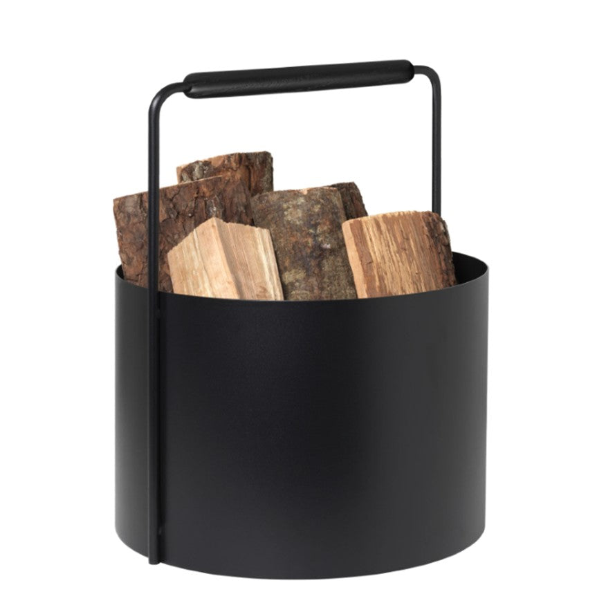 Firebasket for logs in black