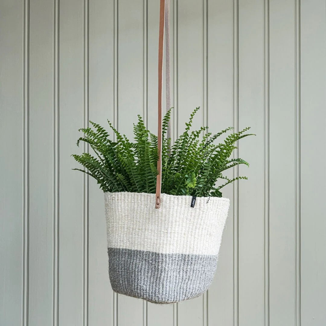 Hanging Basket Natural and Light Grey