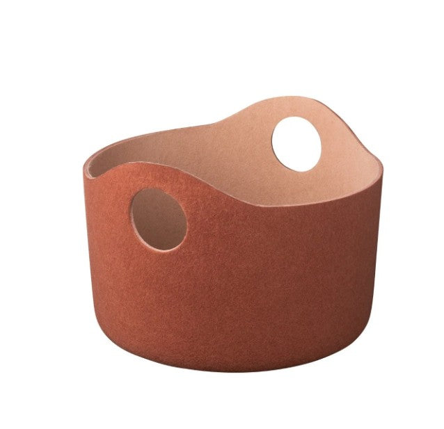 Small Felt Storage Basket in Rust