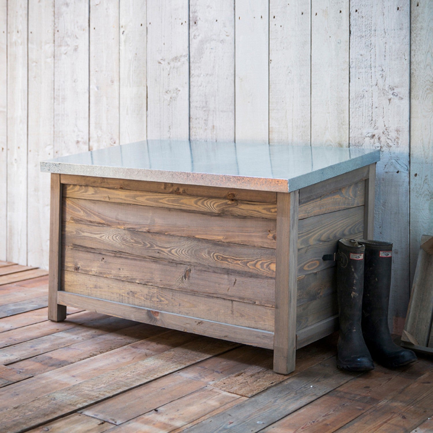 Outside Storage Boxes Zinc Top