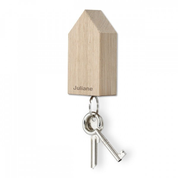 Magnetic Key House in Natural Oak