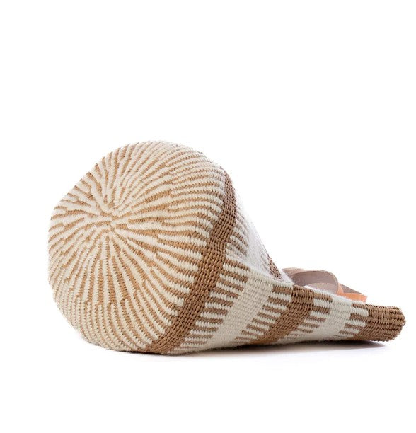 Medium Market Basket in White Rib