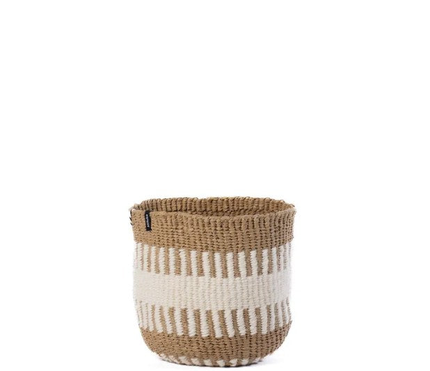 Extra Small Market Basket in White Rib