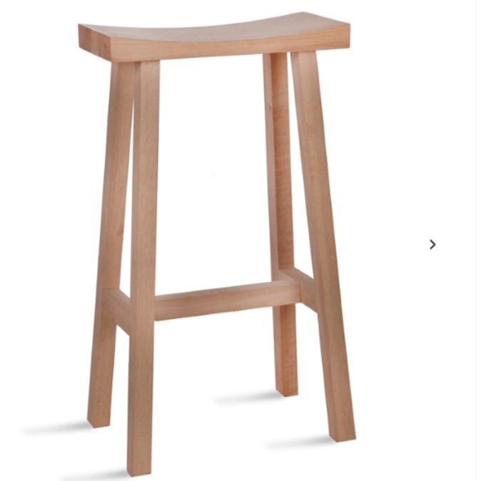 Contemporary Bar Stool Natural Oak Seat & Legs