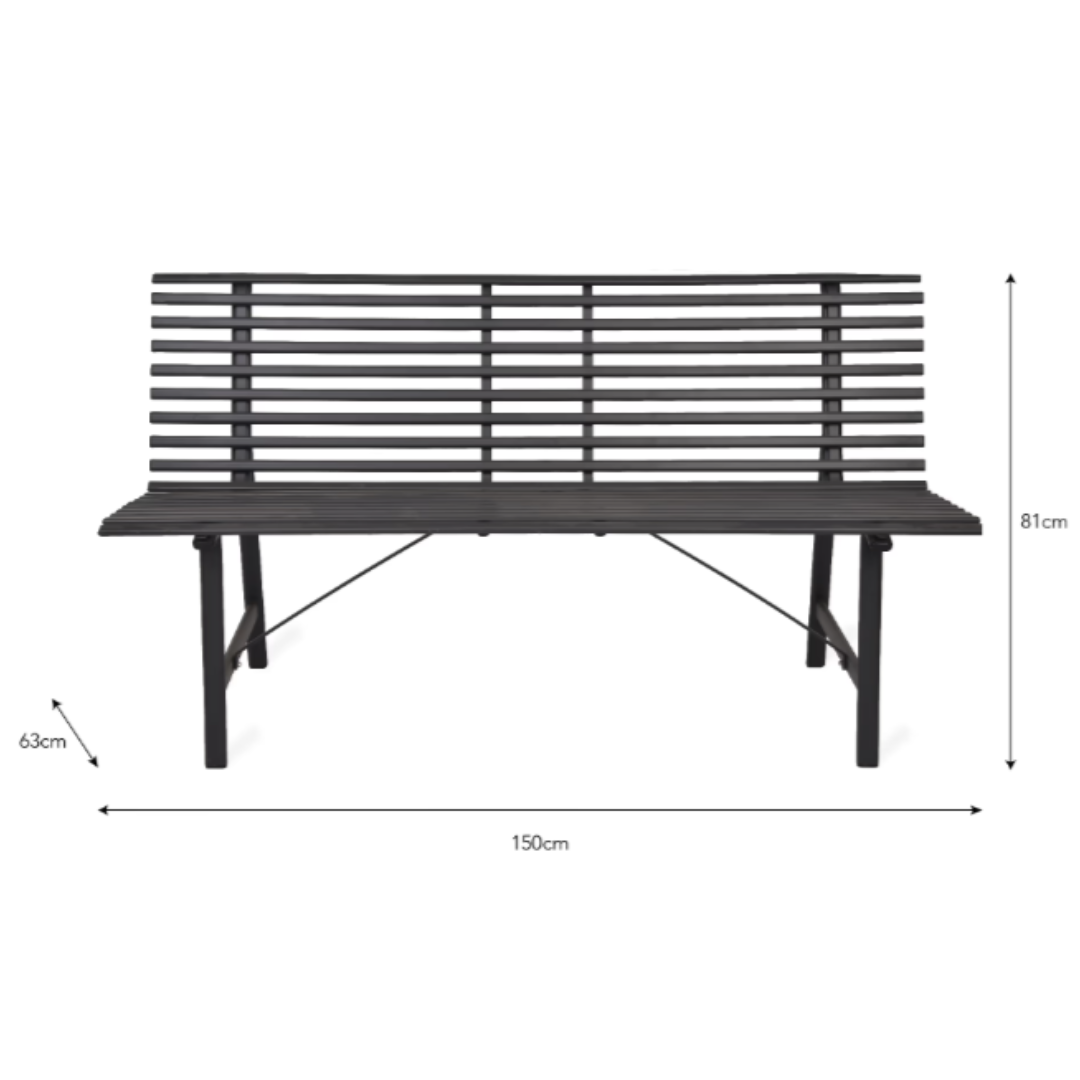 Outdoor Steel Bench - 3 colours