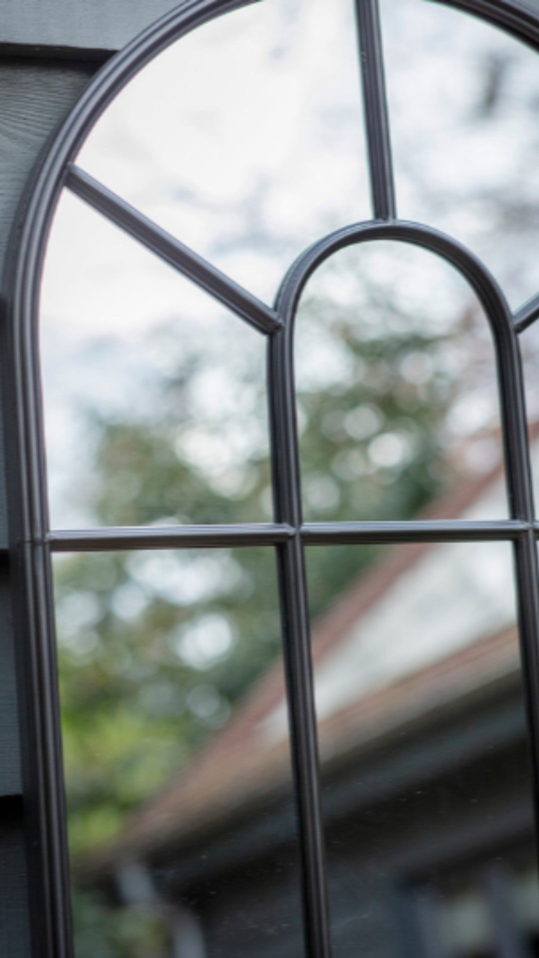 Arched Mirror Black Iron