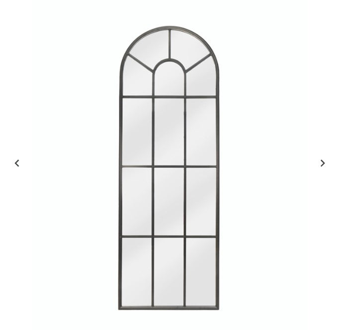 Arched Mirror Black Iron