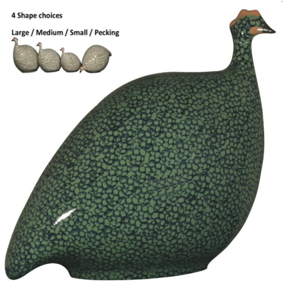 Guinea Fowl Green Speckled Cobalt