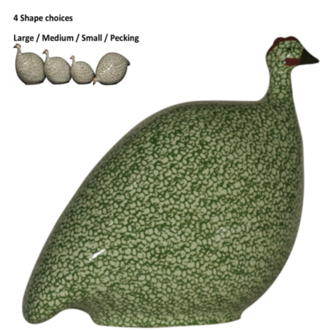 Guinea Fowl Anis Speckled Green Chrome