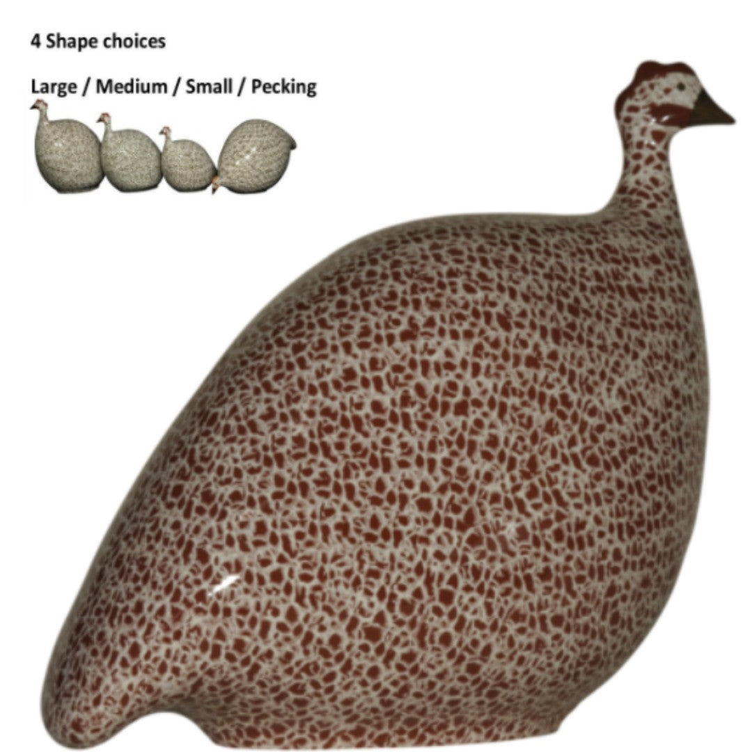 Guinea Fowl Bordeaux Speckled White