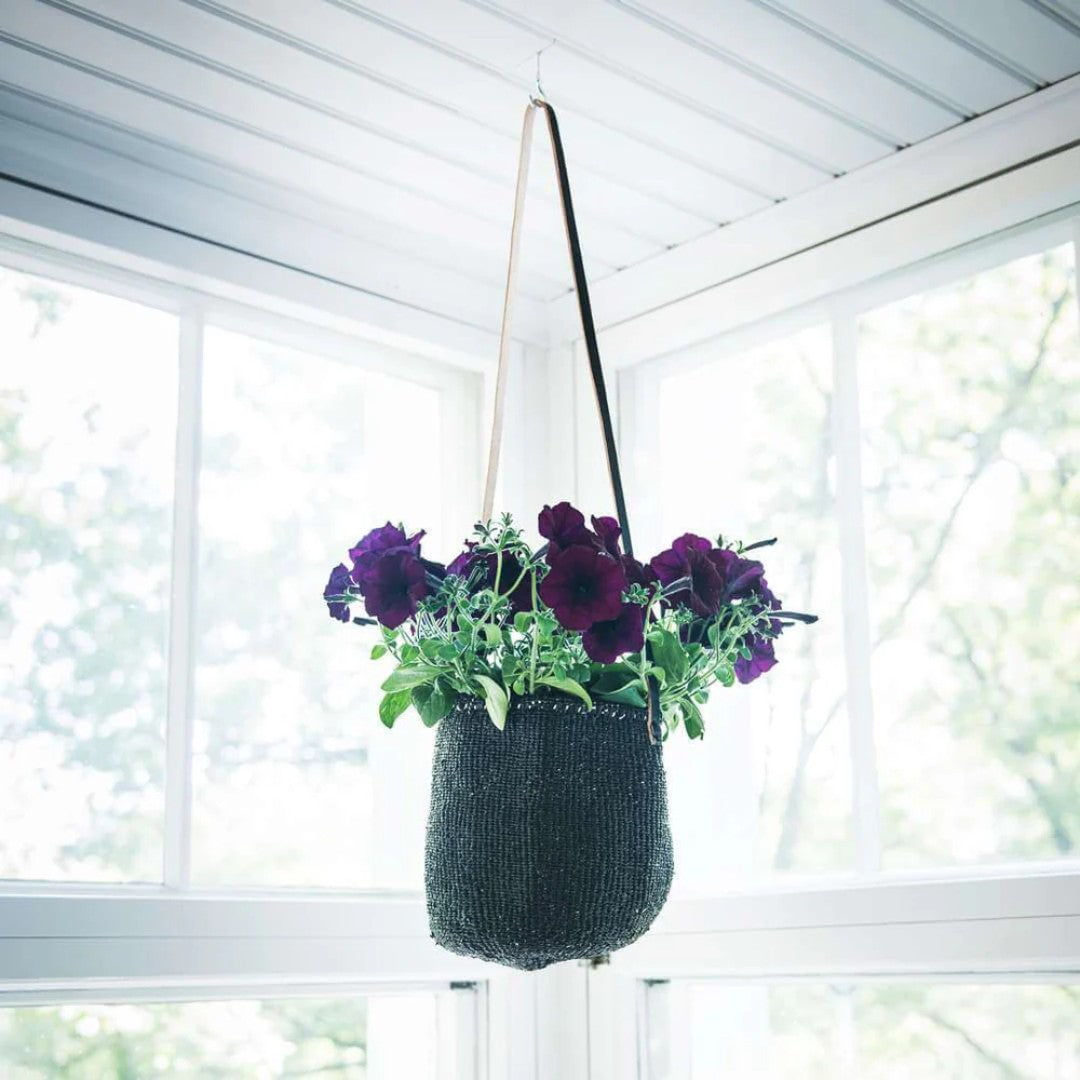 Hanging Basket in Black - Small