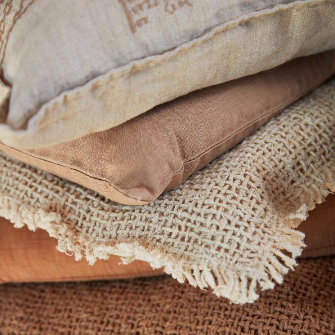 Burned Rose Linen Cushion