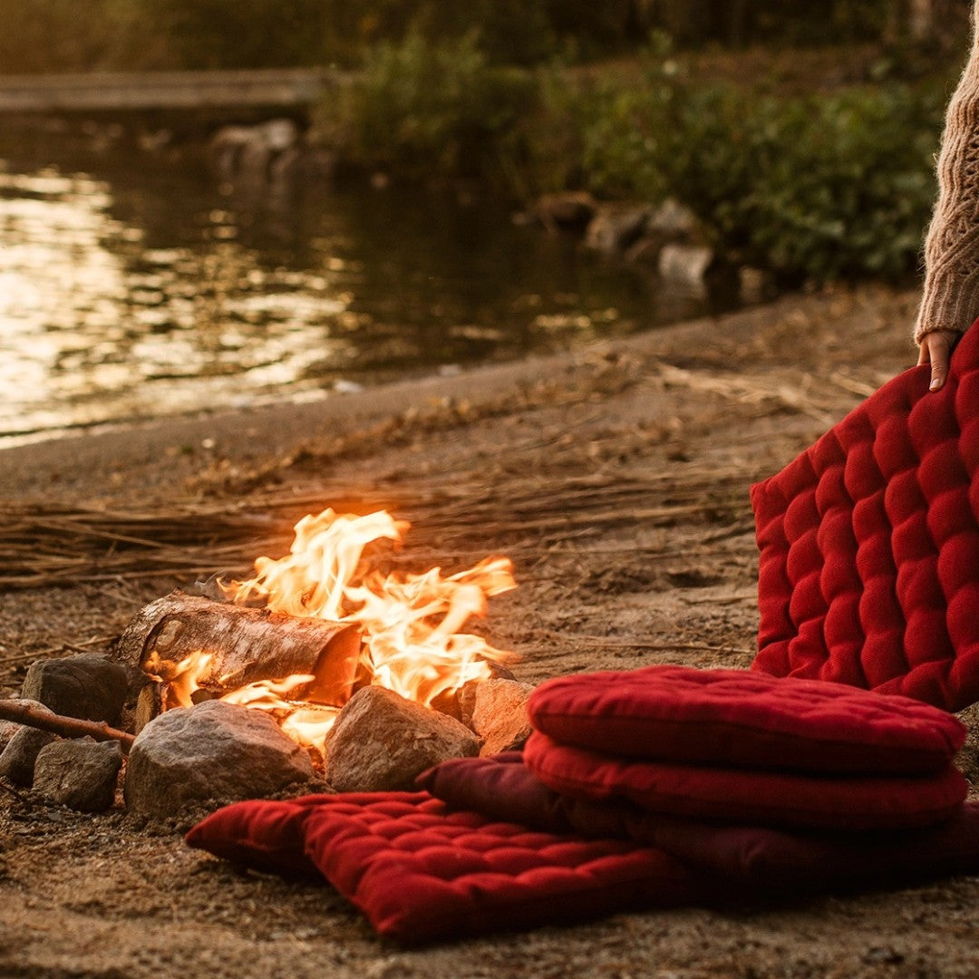 Pepper seat cushion - red