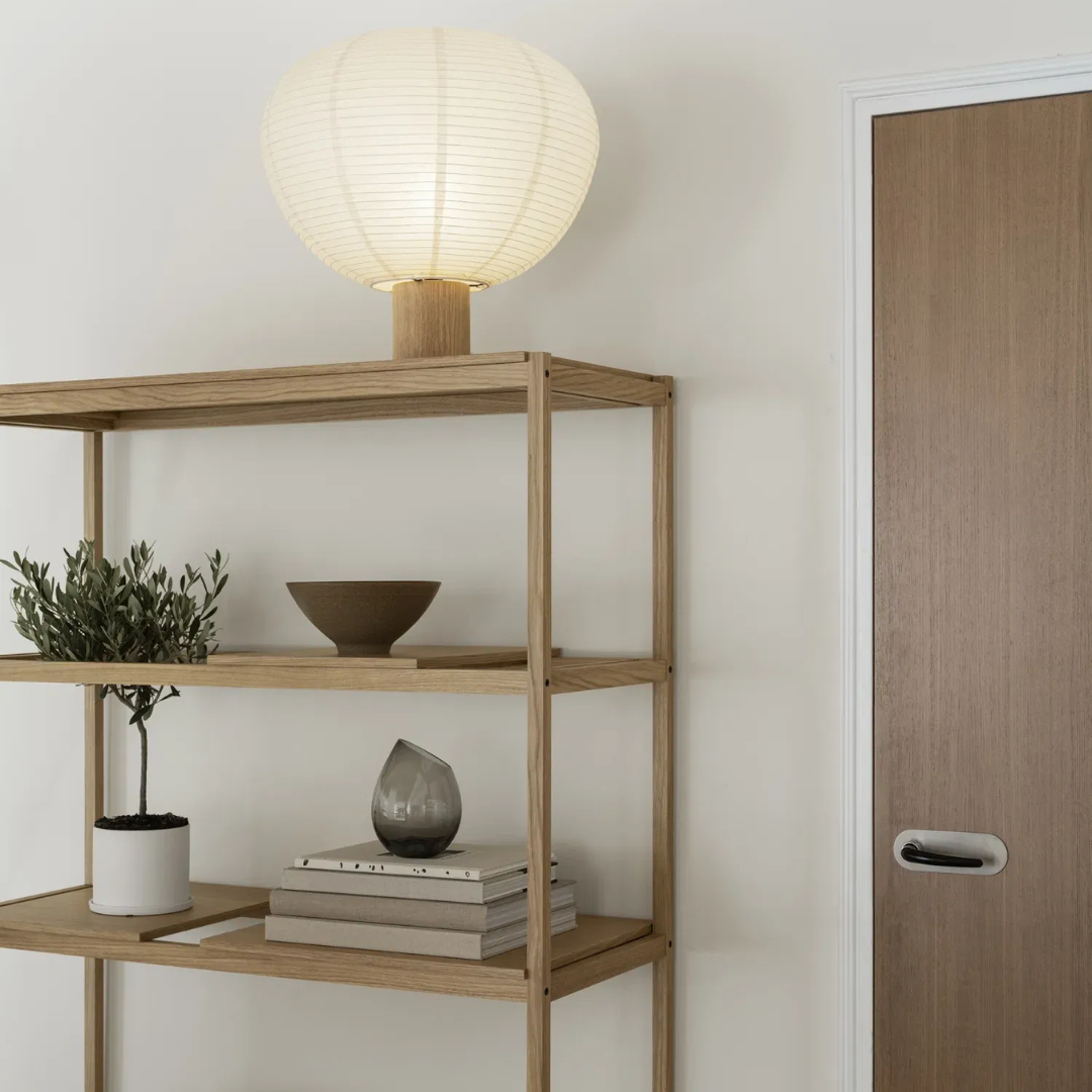 Oak & Ricepaper Lamp in 2 Sizes