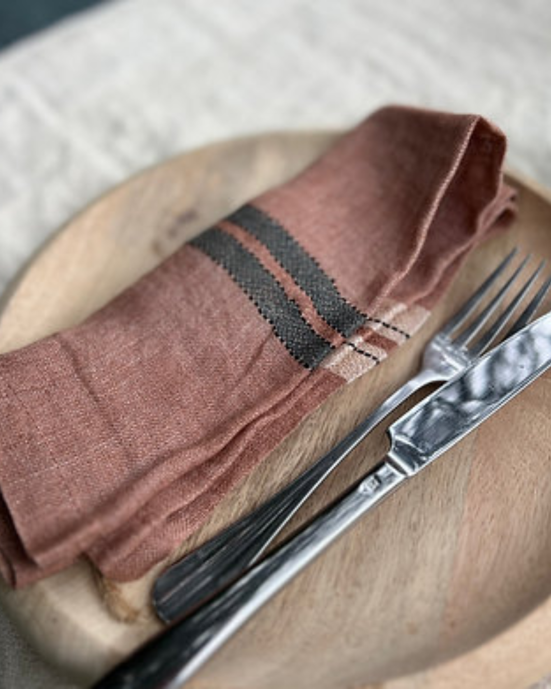 Mojave Stripe Linen Napkin 42 x 42cm
