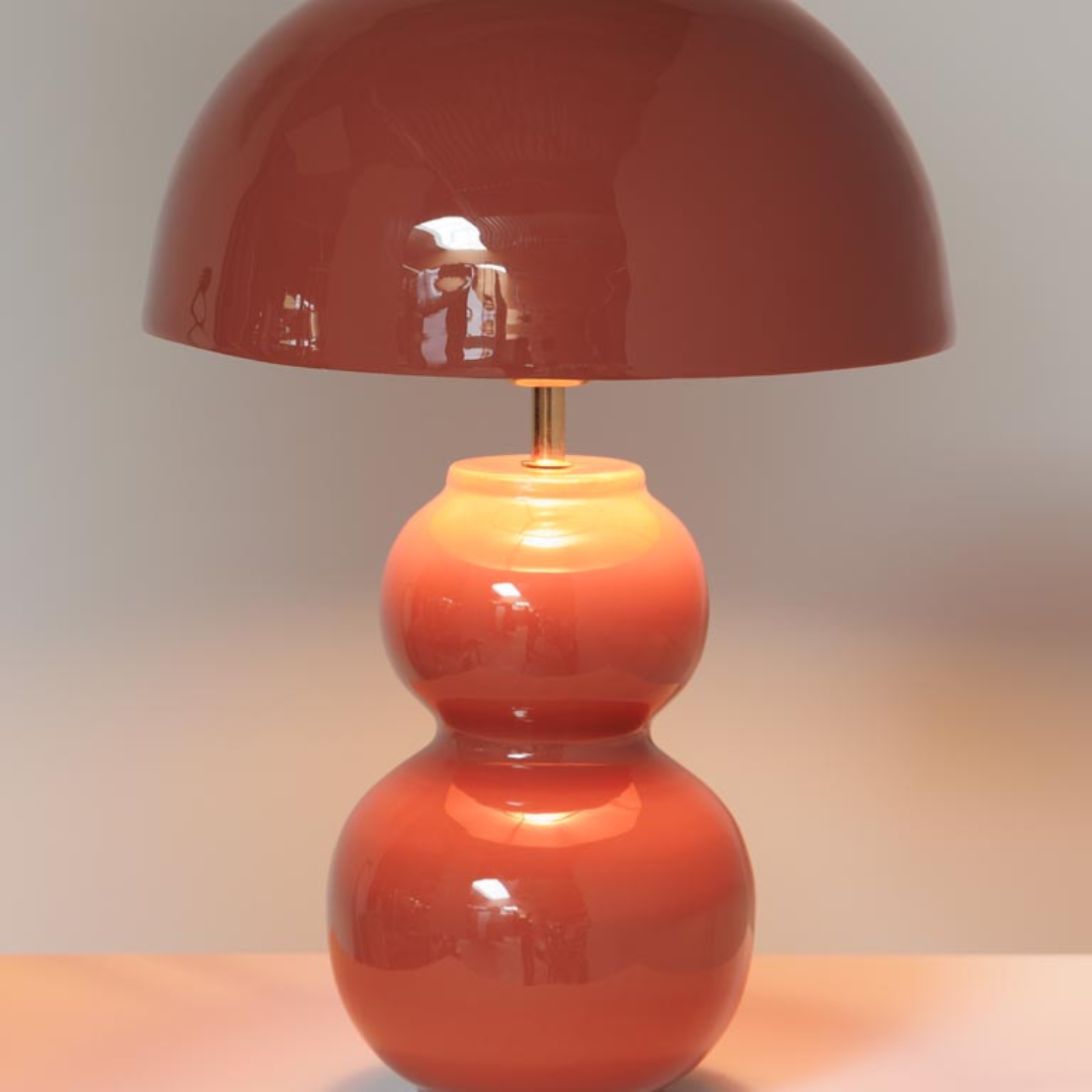 Lacquered Bulb Table Lamp in 2 Colours