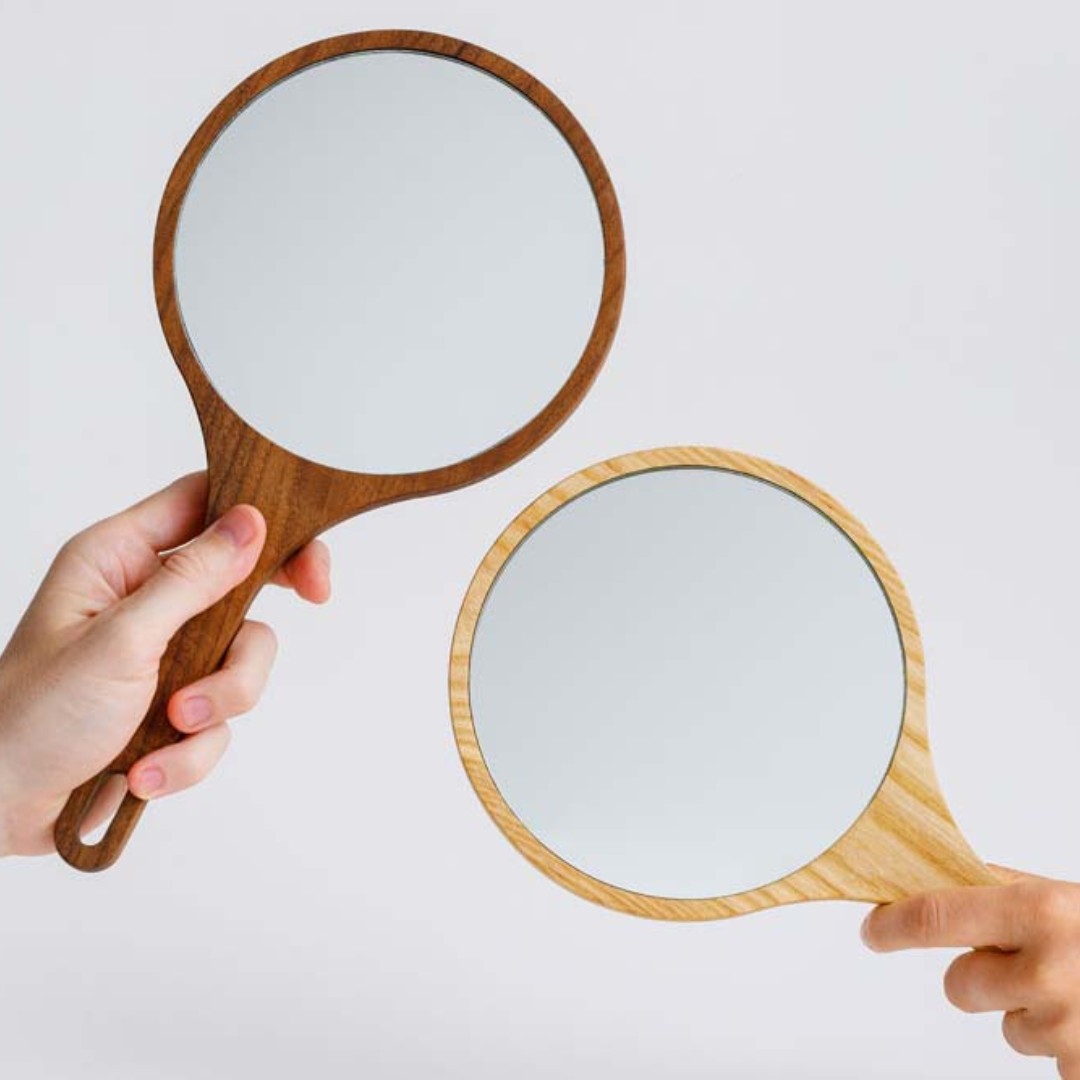 Hand Mirror in Ash or Walnut