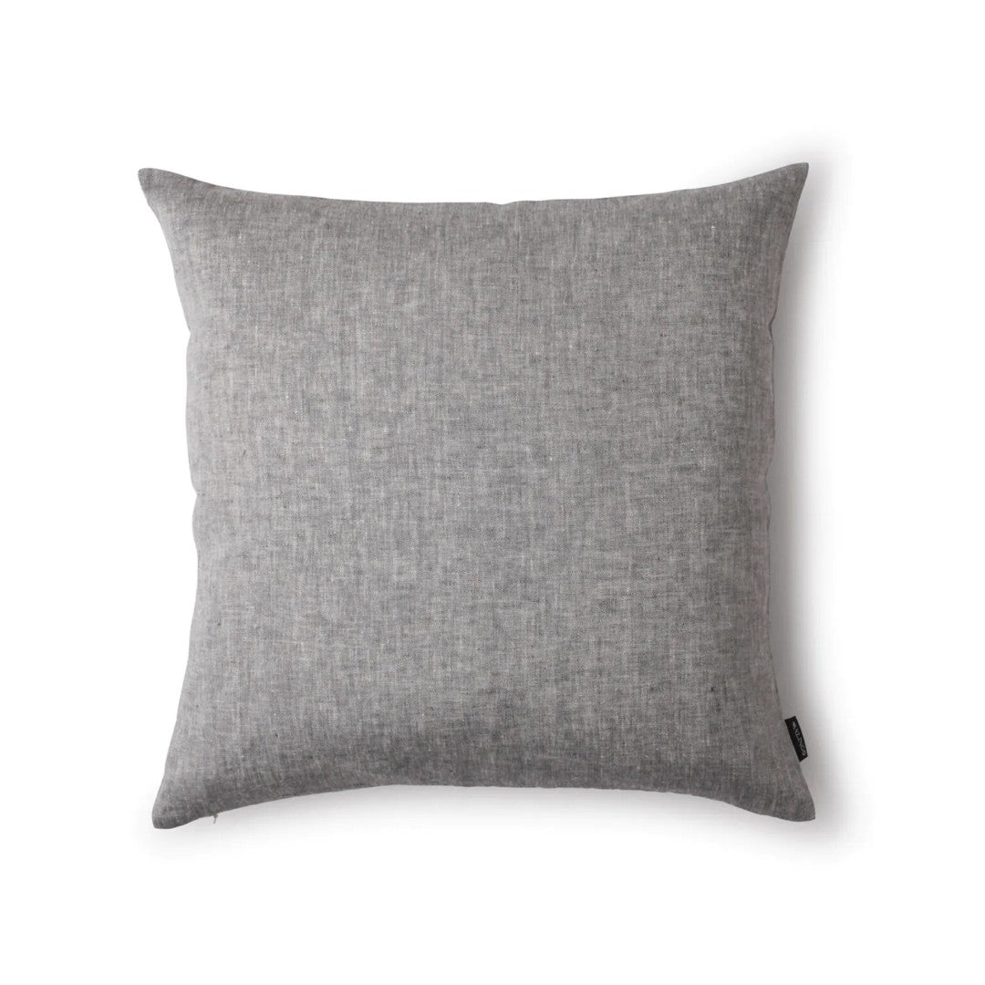 Linen Mottled Cushion in Dark Grey