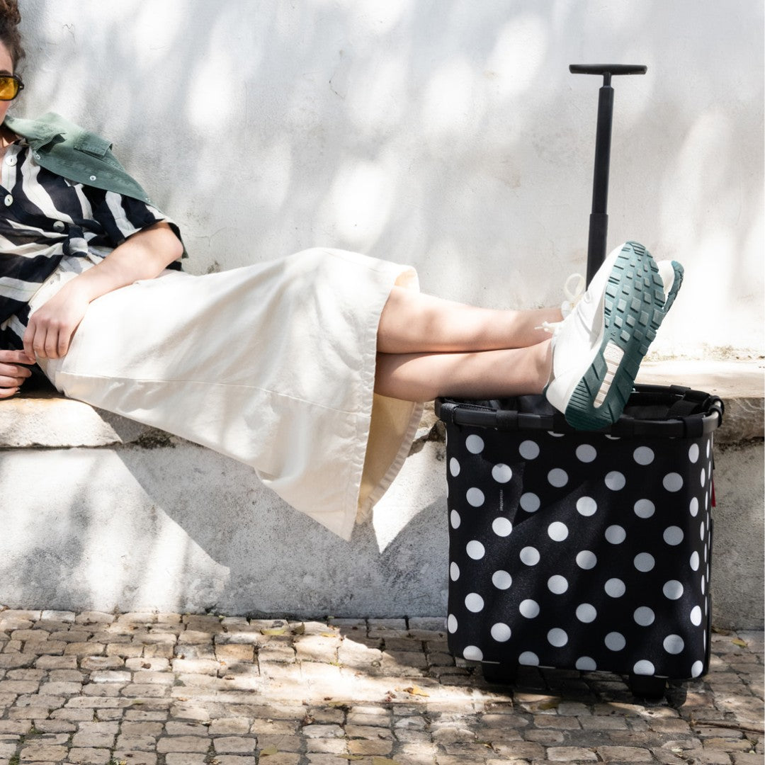 Shopping Trolley White Polka Dots