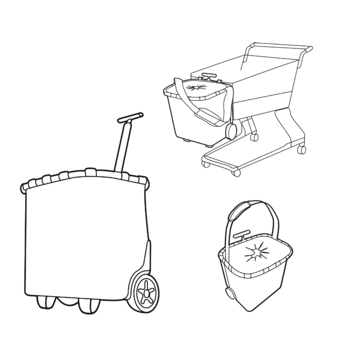 Shopping Trolley White Polka Dots