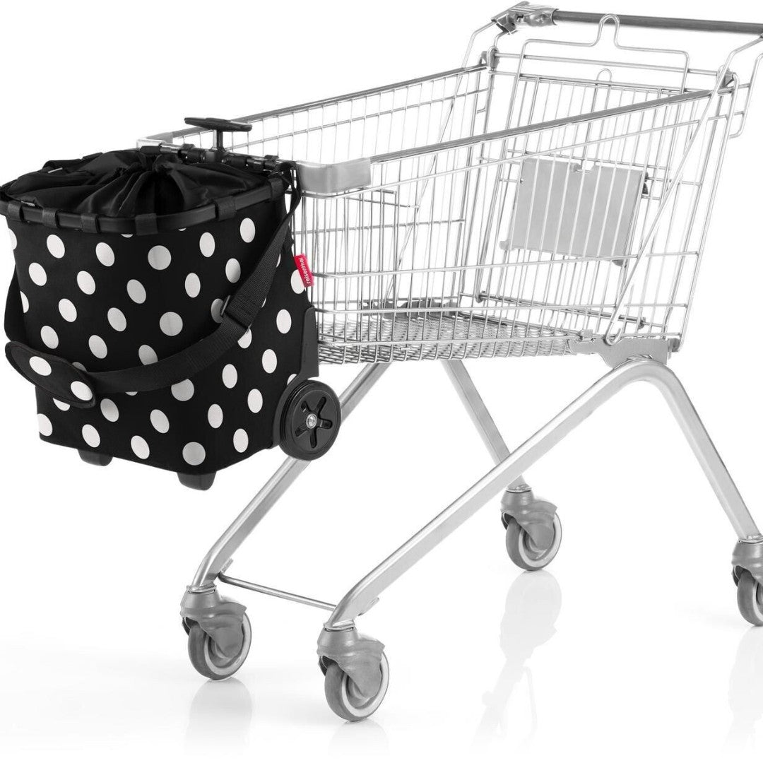Shopping Trolley White Polka Dots