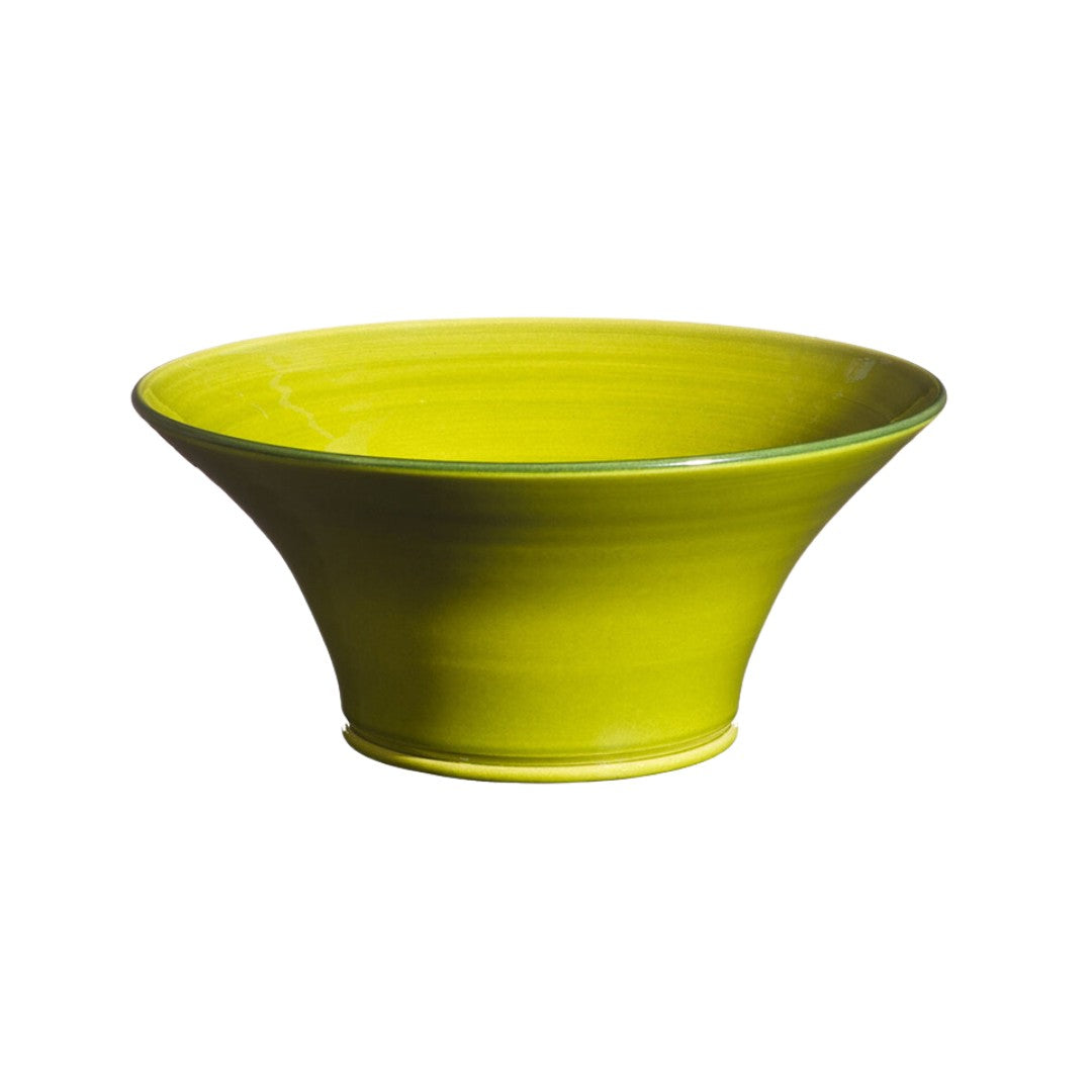 Apple Green Ceramic Flared Bowl in 3 Sizes
