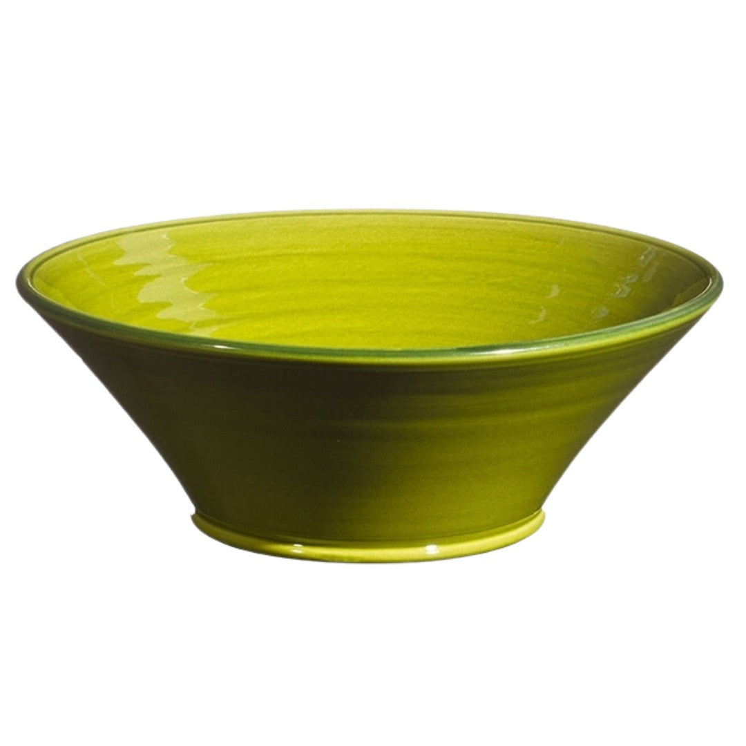Apple Green Ceramic Flared Bowl in 3 Sizes