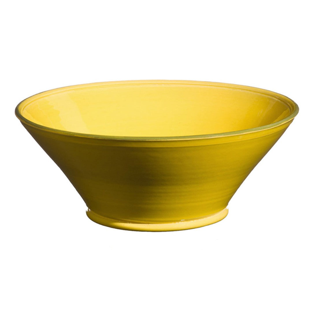 Yellow Ceramic Flared Bowl in 3 Sizes