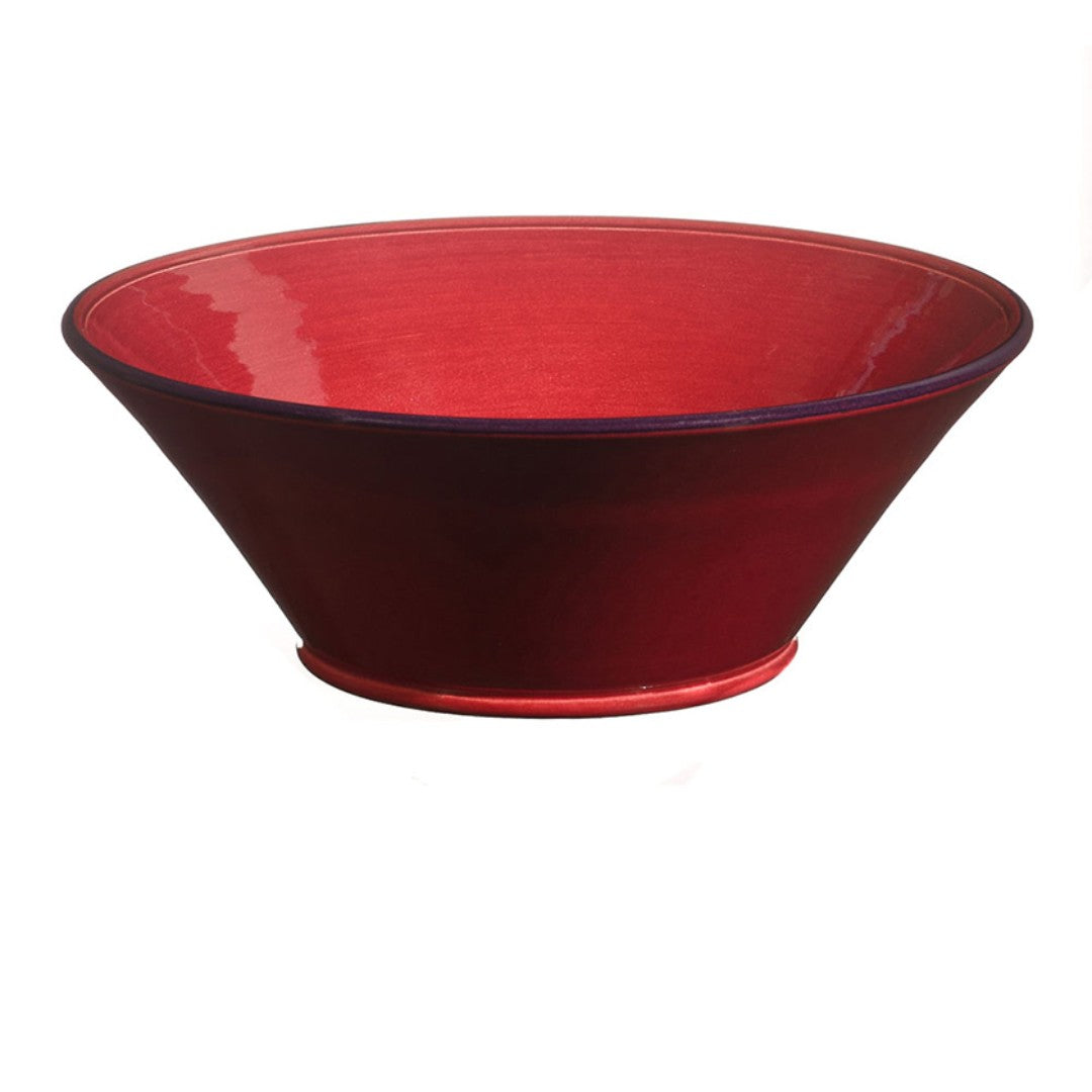 Red Ceramic Flared Bowl in 3 Sizes