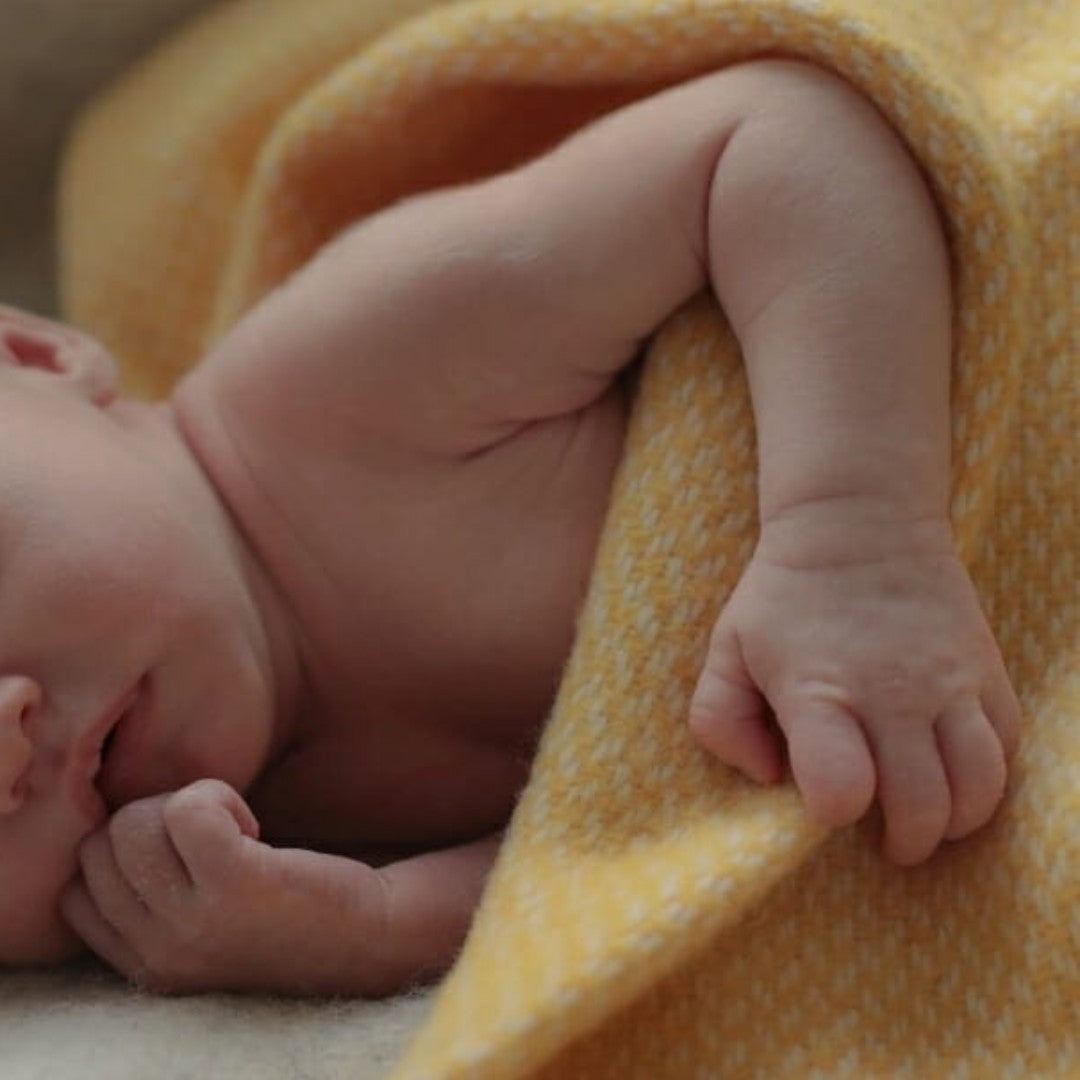 Yellow Cashmere Baby Blanket