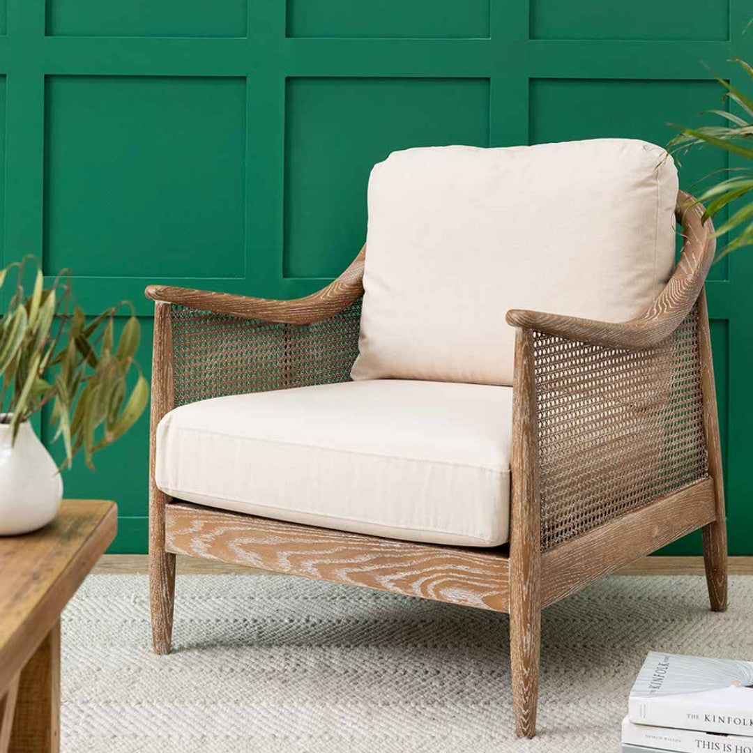 Rattan Armchair in Oatmeal