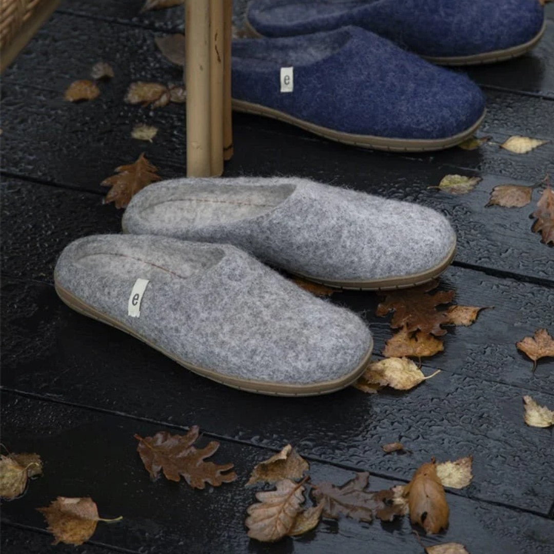 Slippers in Natural Grey - 3 sizes