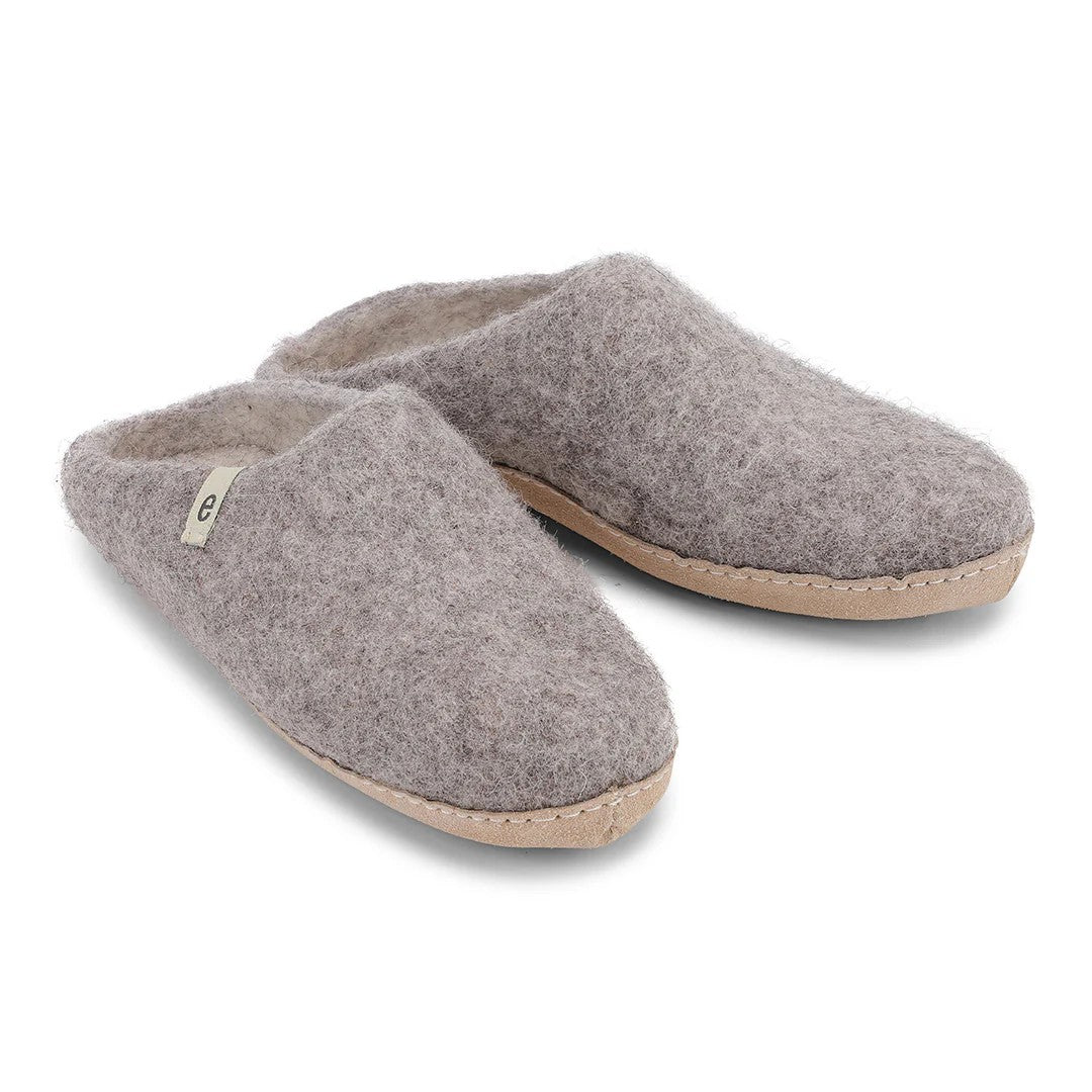Slippers in Natural Grey - 3 sizes