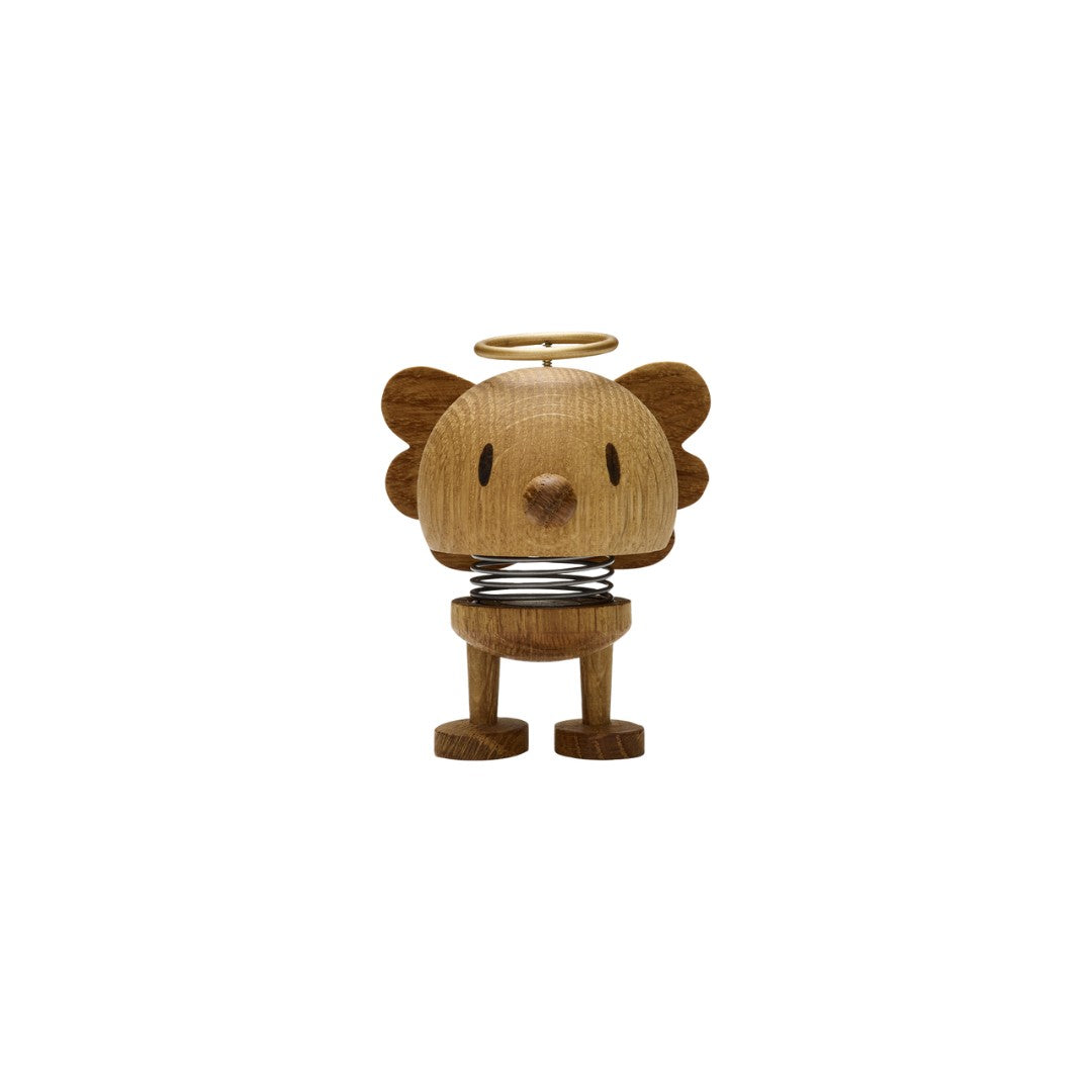 Small Angel Spring Figure in Oak