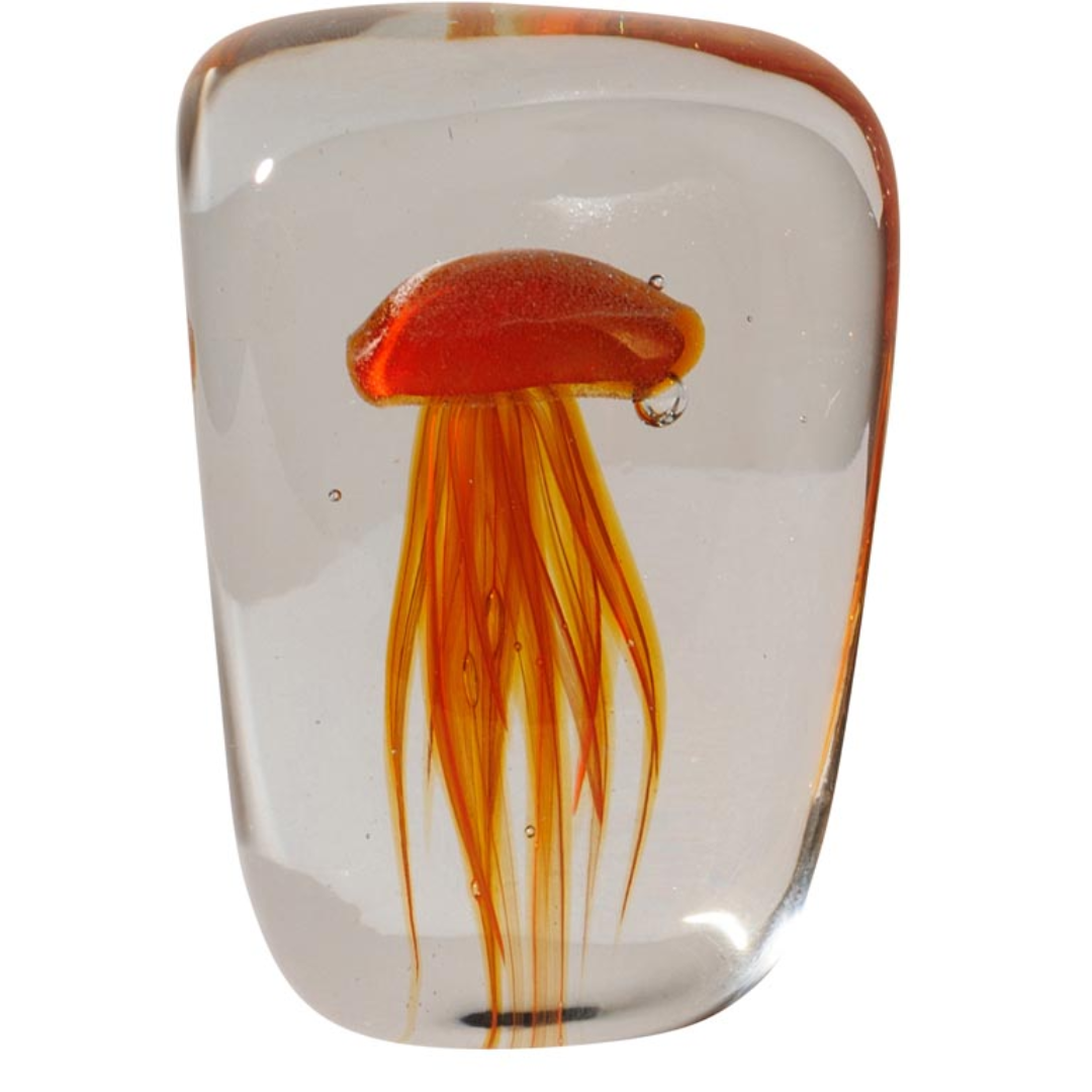 Glass Paperweight Jellyfish in 5 Colours