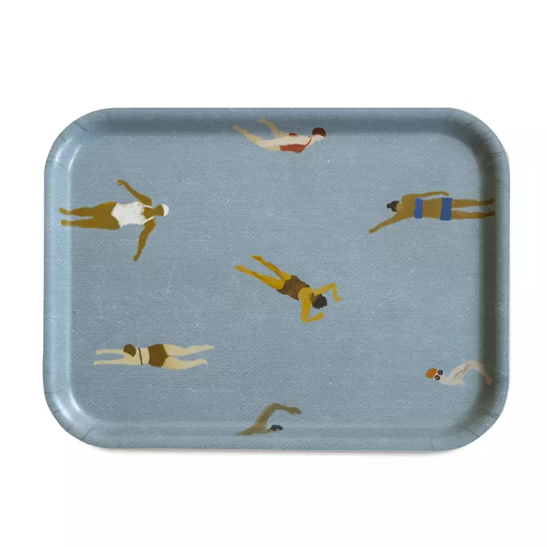 Small Tray 20 x 27cm in Golfers or Swimmers Pattern
