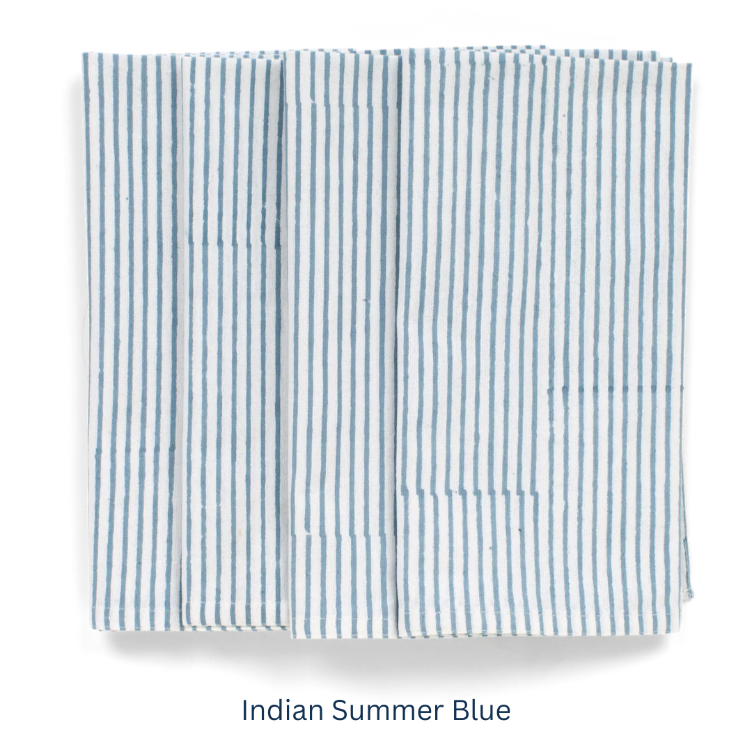 Stripe Napkin Set of 4 in 14 colours