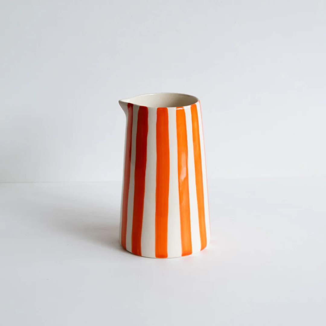 Ceramic Pitcher Candy Stripe - 4 Colours