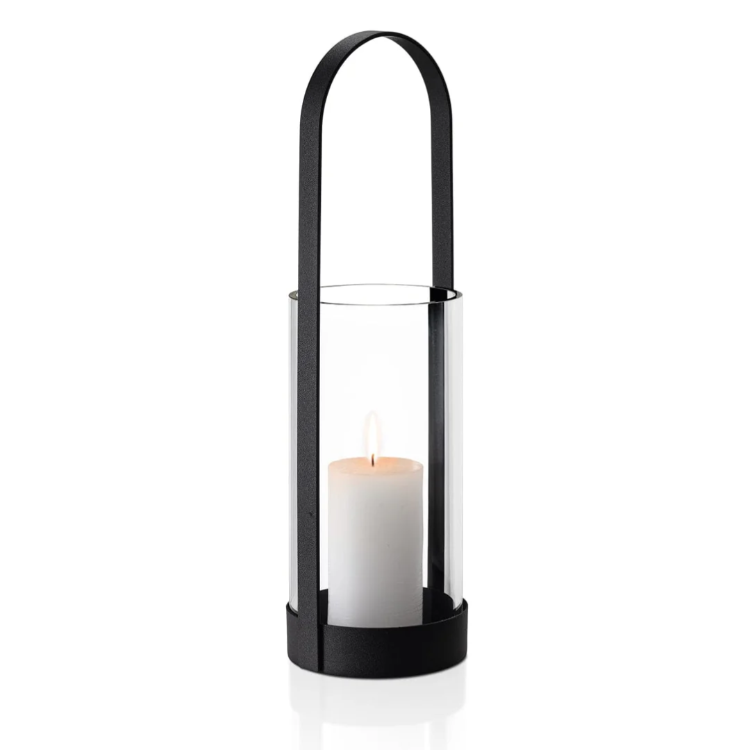 Black Cylindrical Lantern in 2 Sizes