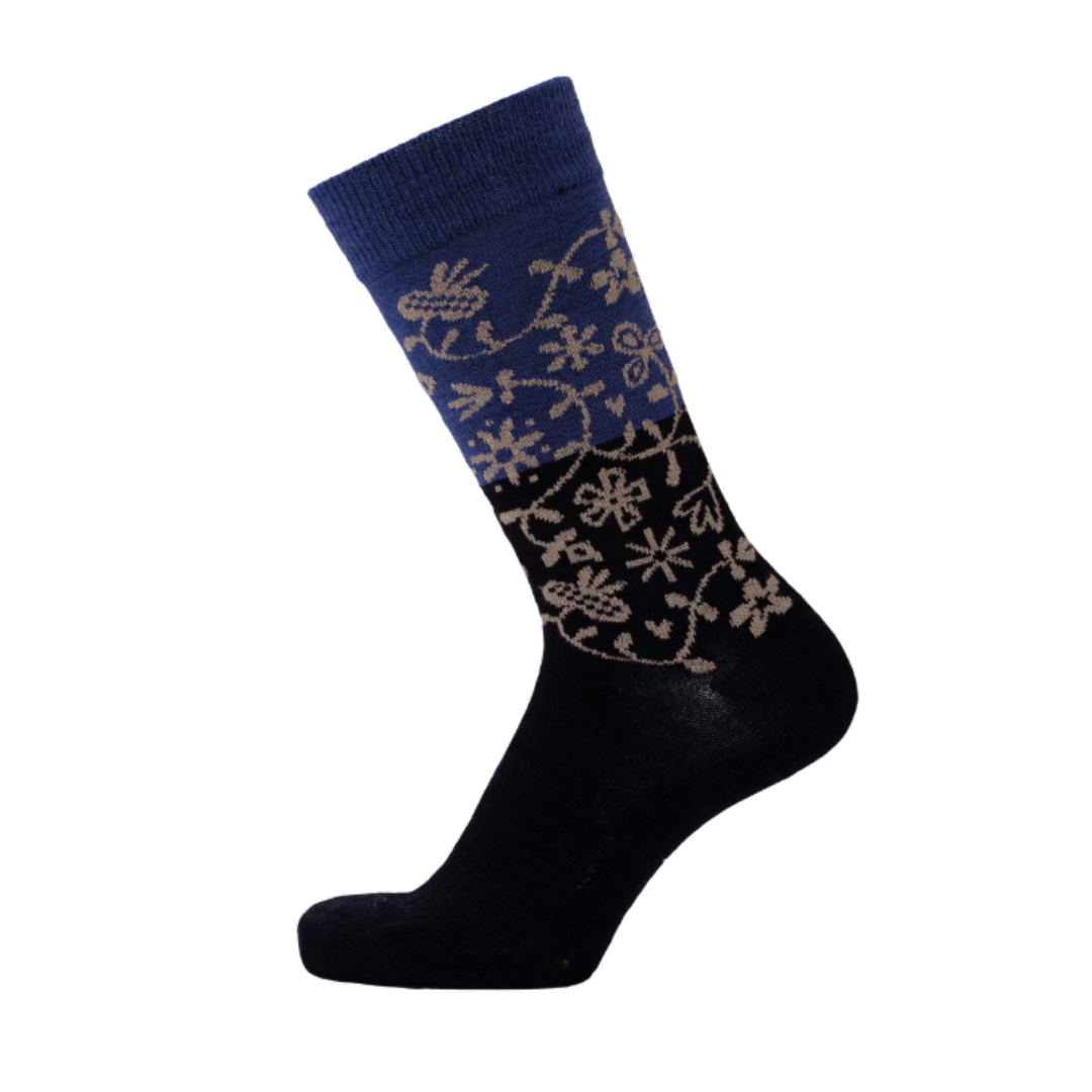 Navy Garden Socks in 2 Sizes