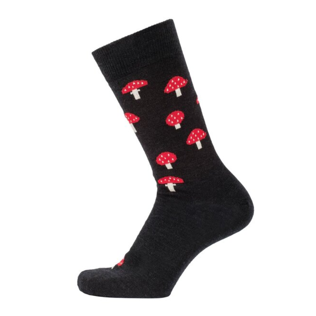 Black Mushroom Socks in 2 Sizes