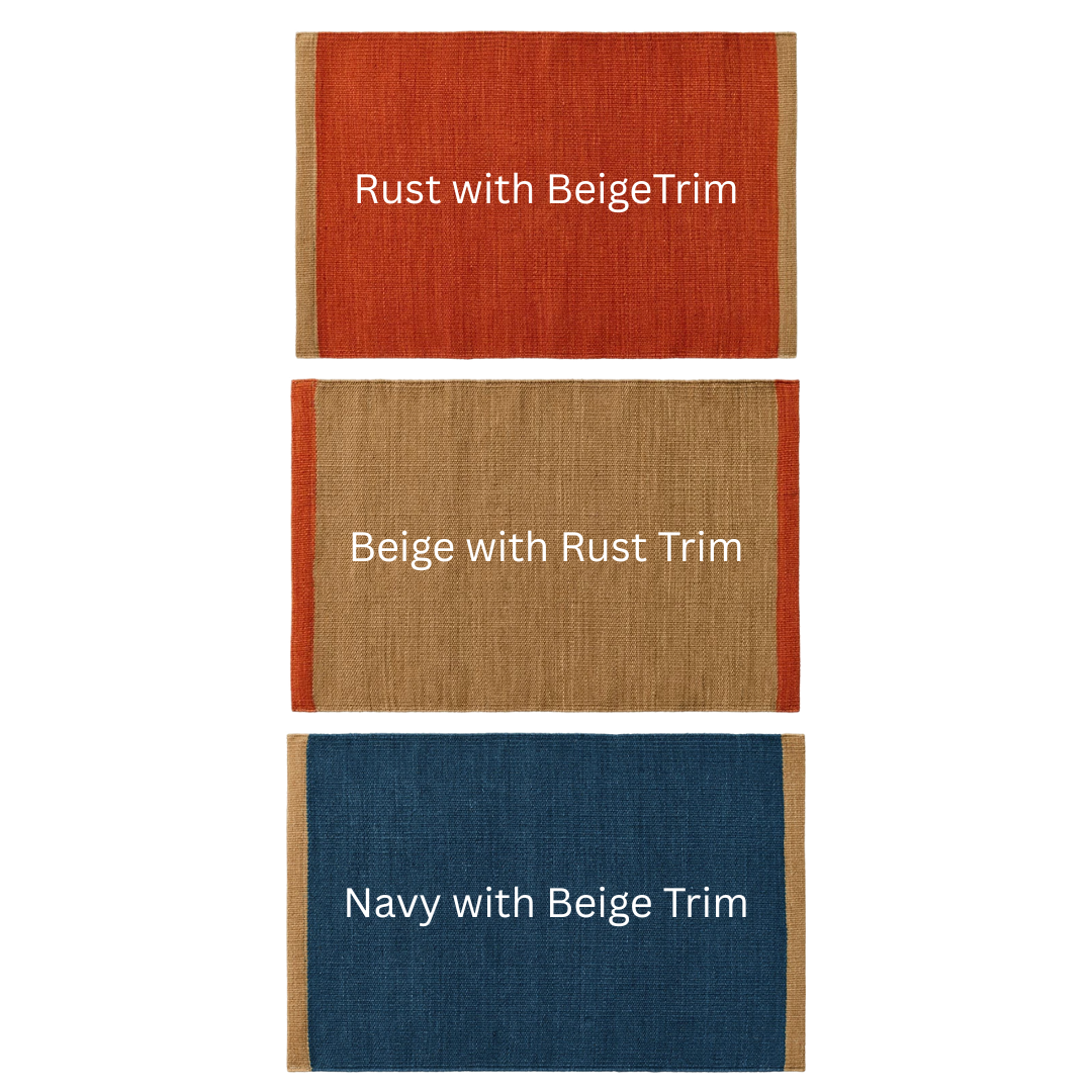 Wool Doormat Rug in 3 Colours