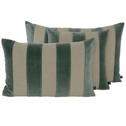 Pigeon Linen and Velvet Cushion