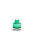Glass Bottle Vase Low in Dark Green