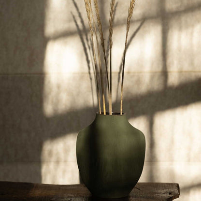Small Ceramic Vase in Kyoto Forest Green