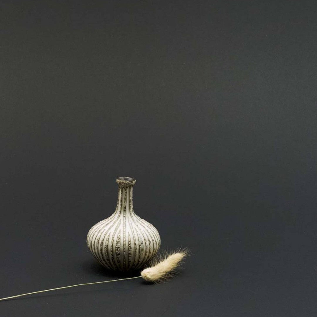 Small Ceramic Vase in Athen Stone Stripe