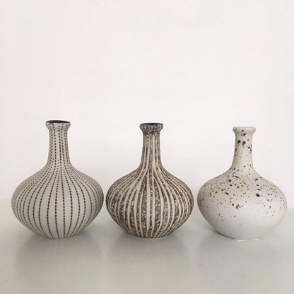 Small Ceramic Vase in Athen Stone Stripe