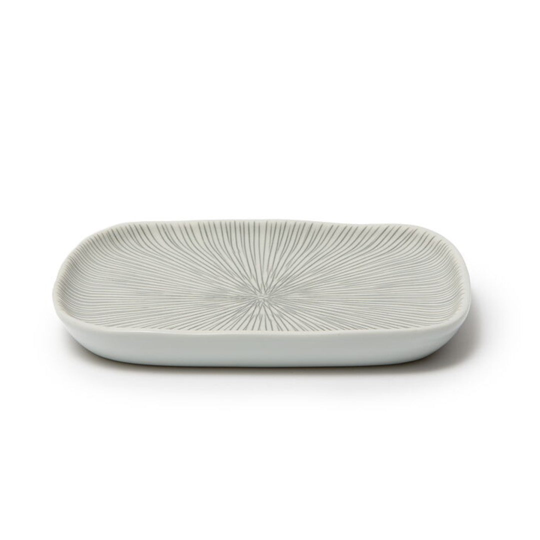 Ceramic Rectangular Plate in Grey