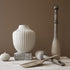 Large Ceramic Vase in Kyoto Sand White Deep Line
